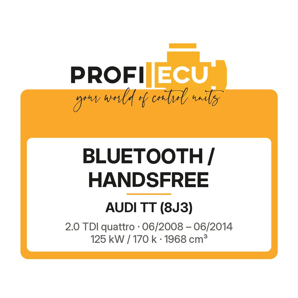 Etiketa ProfiECU: Bluetooth / Handsfree pro Audi TT 2.0 TDI quattro 125 kW