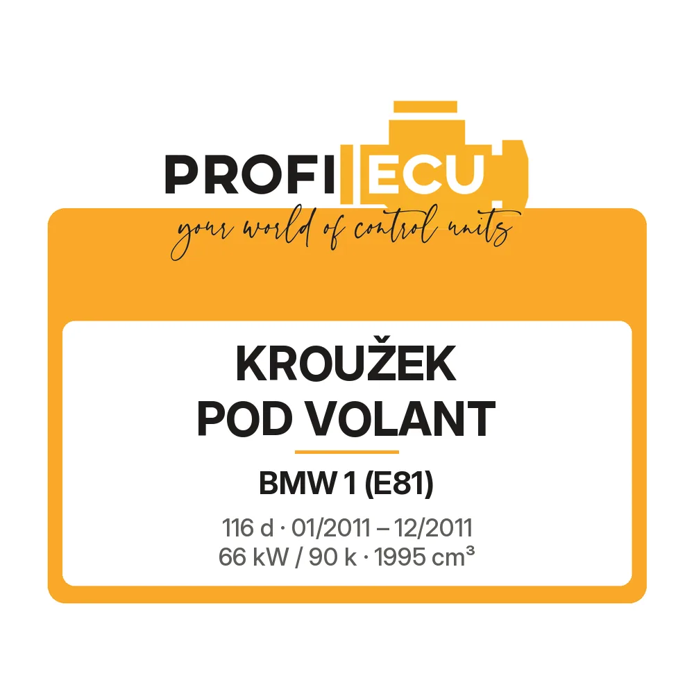 Etiketa ProfiECU: Kroužek pod volant pro BMW 1 116 d 66 kW