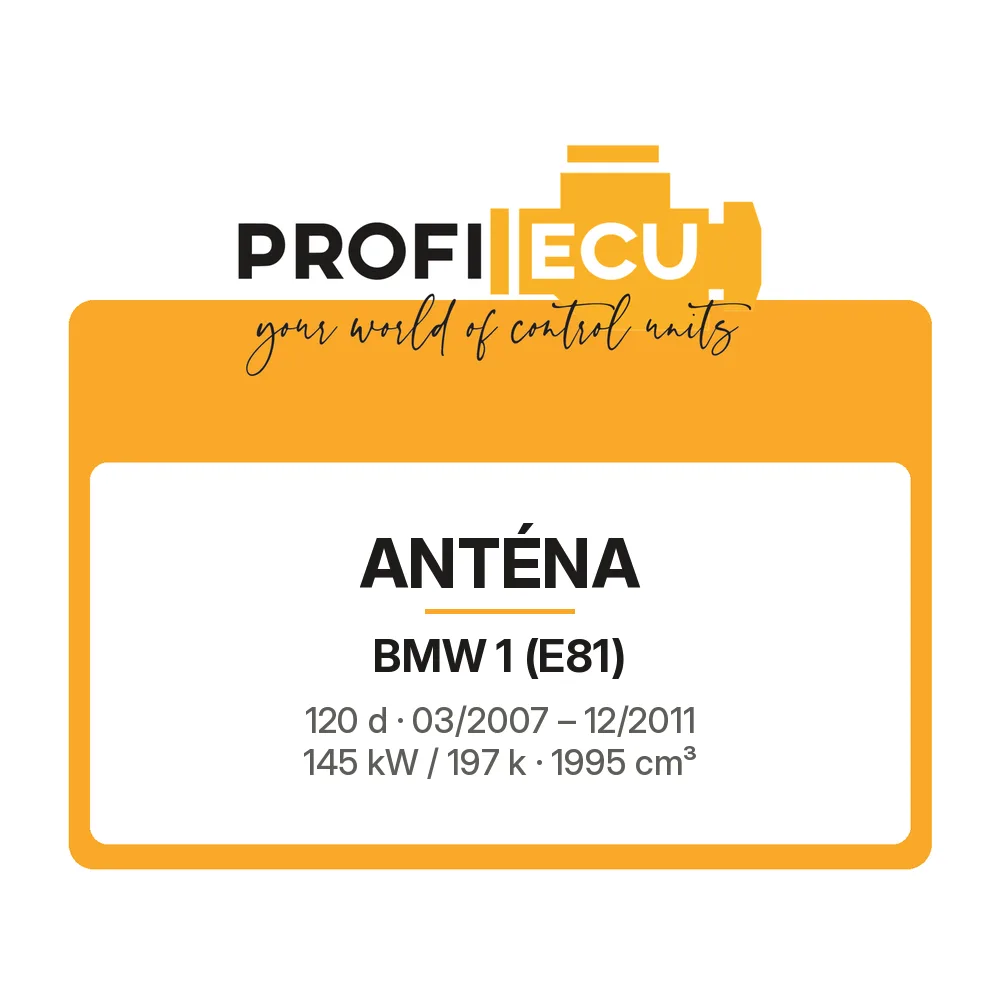 Etiketa ProfiECU: Anténa pro BMW 1 120 d 145 kW