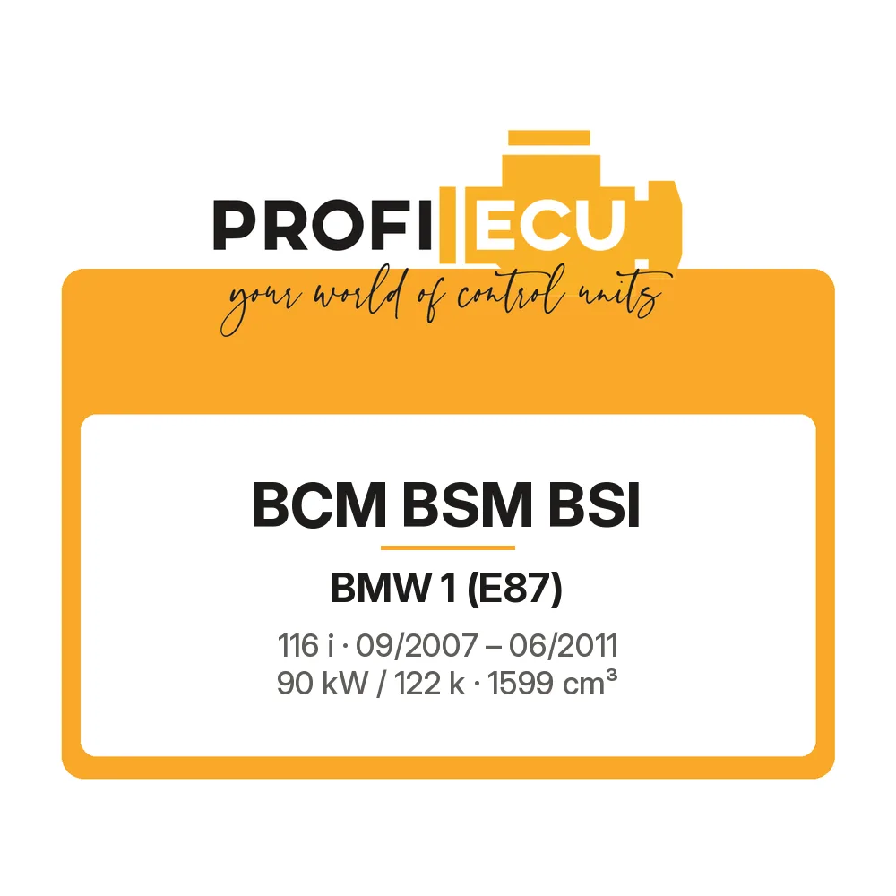 Etiketa ProfiECU: BCM BSM BSI pro BMW 1 116 i 90 kW