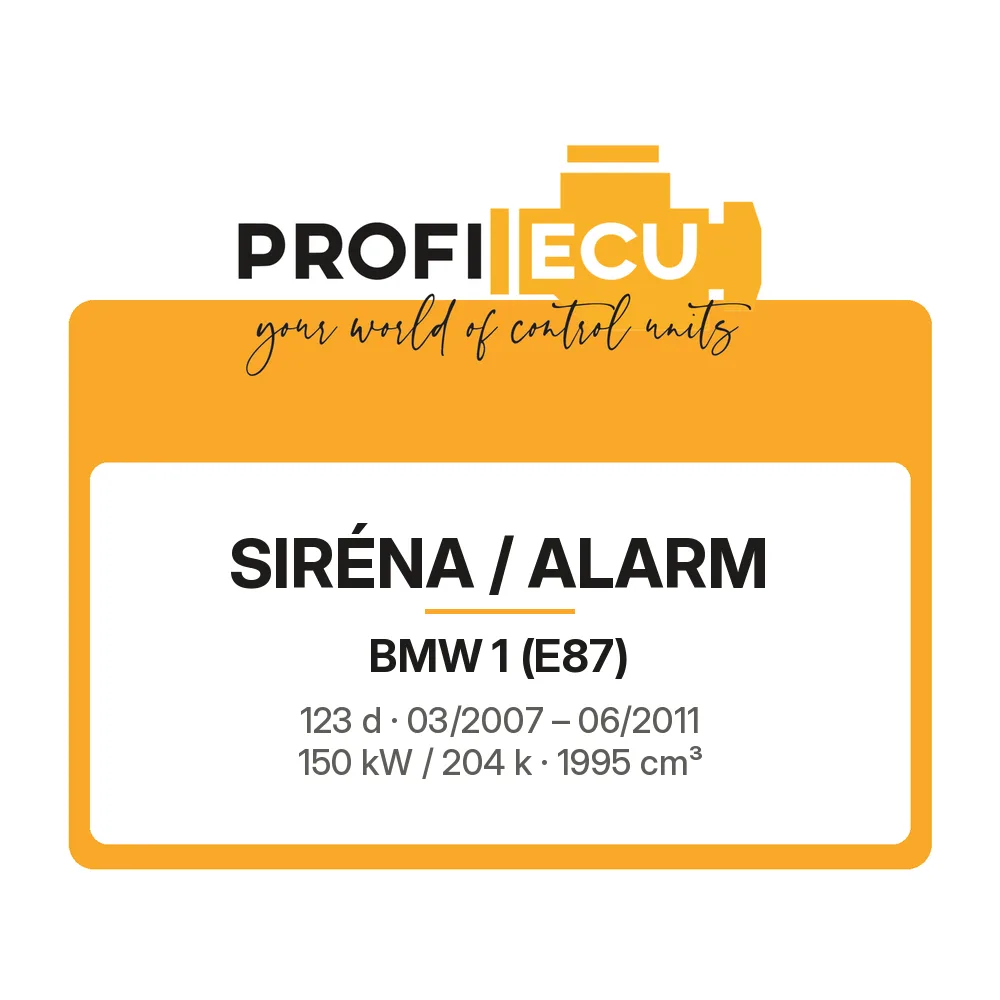 Etiketa ProfiECU: Siréna / Alarm pro BMW 1 123 d 150 kW