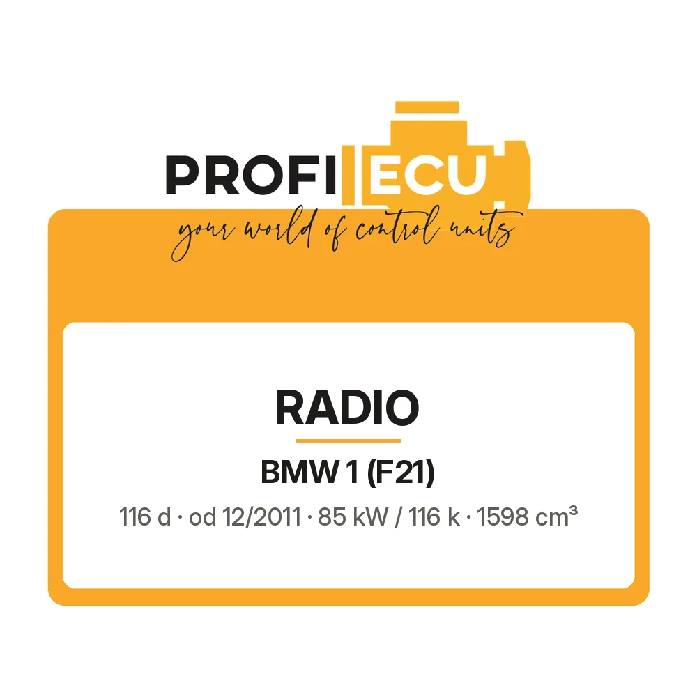 Etiketa ProfiECU: Radio pro BMW 1 116 d 85 kW