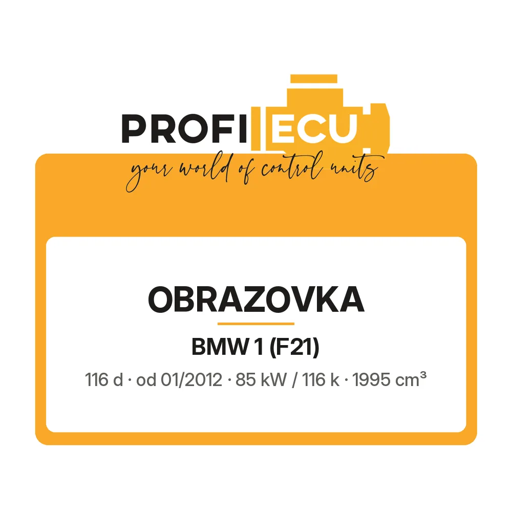 Etiketa ProfiECU: Obrazovka pro BMW 1 116 d 85 kW