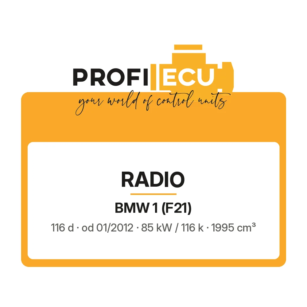 Etiketa ProfiECU: Radio pro BMW 1 116 d 85 kW