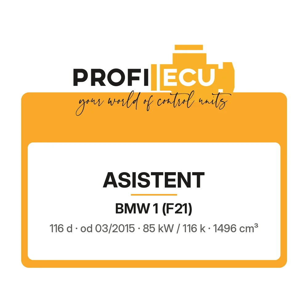 Etiketa ProfiECU: ASISTENT pro BMW 1 116 d 85 kW