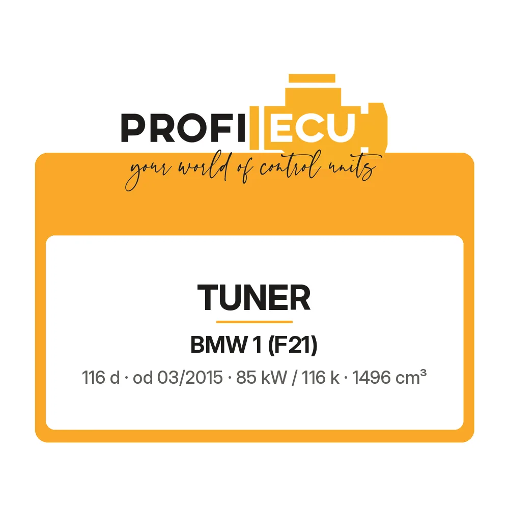 Etiketa ProfiECU: Tuner pro BMW 1 116 d 85 kW