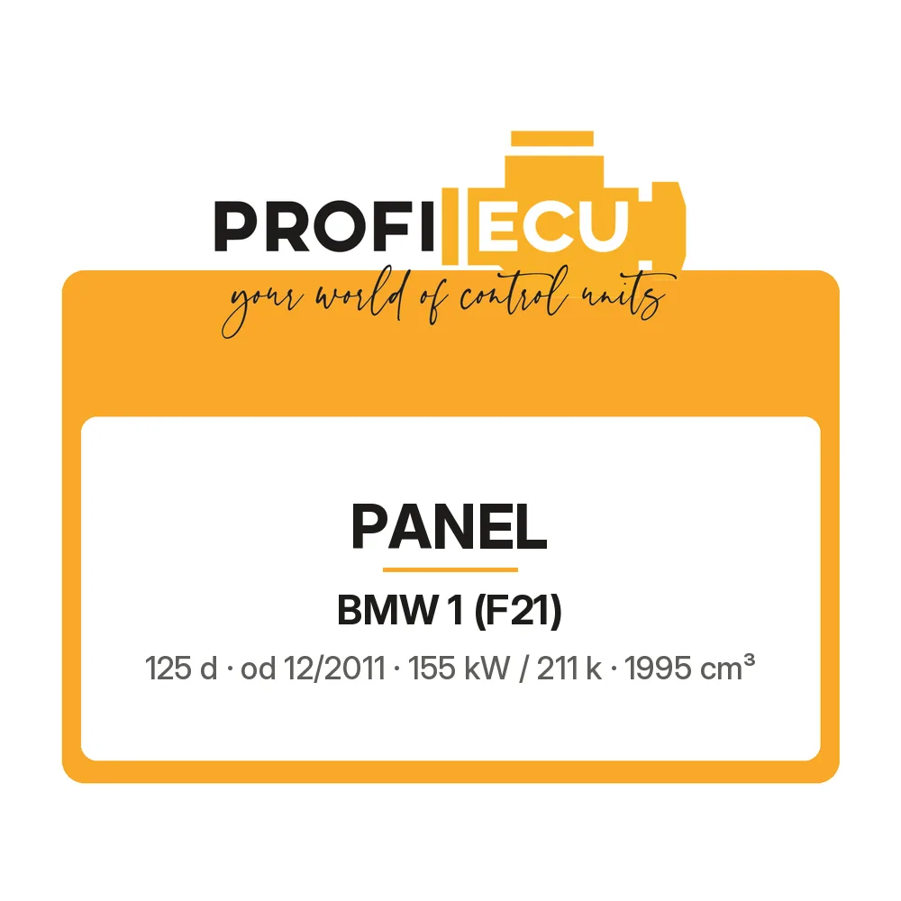 Etiketa ProfiECU: Panel pro BMW 1 125 d 155 kW