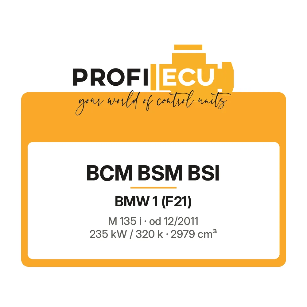 Etiketa ProfiECU: BCM BSM BSI pro BMW 1 M 135 i 235 kW