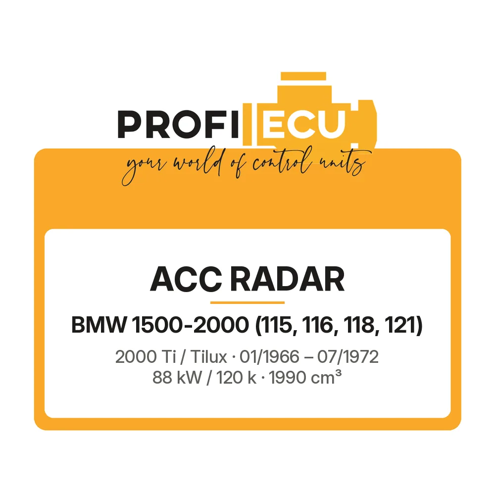 Etiketa ProfiECU: ACC Radar pro BMW 1500-2000 2000 Ti / Tilux 88 kW