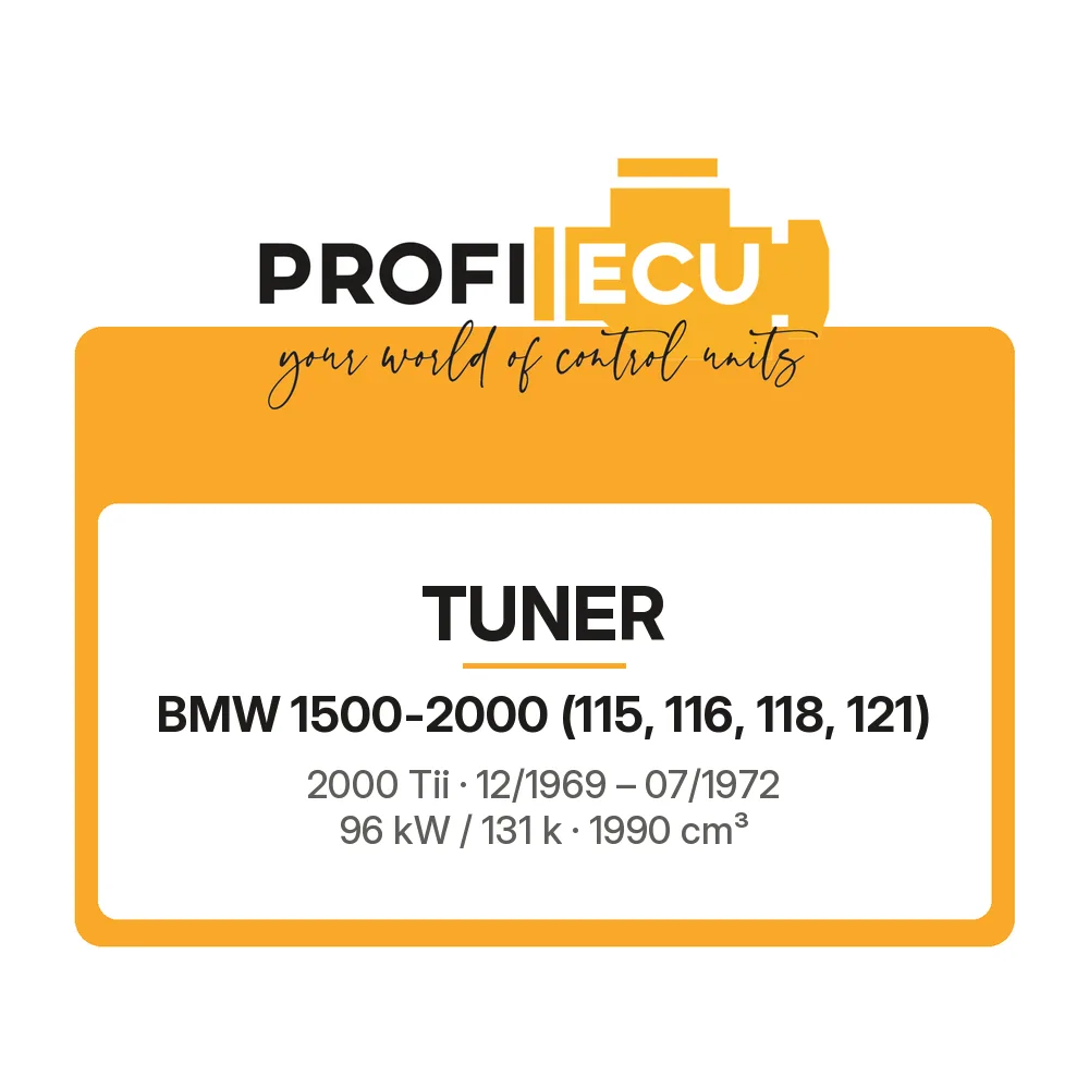 Etiketa ProfiECU: Tuner pro BMW 1500-2000 2000 Tii 96 kW
