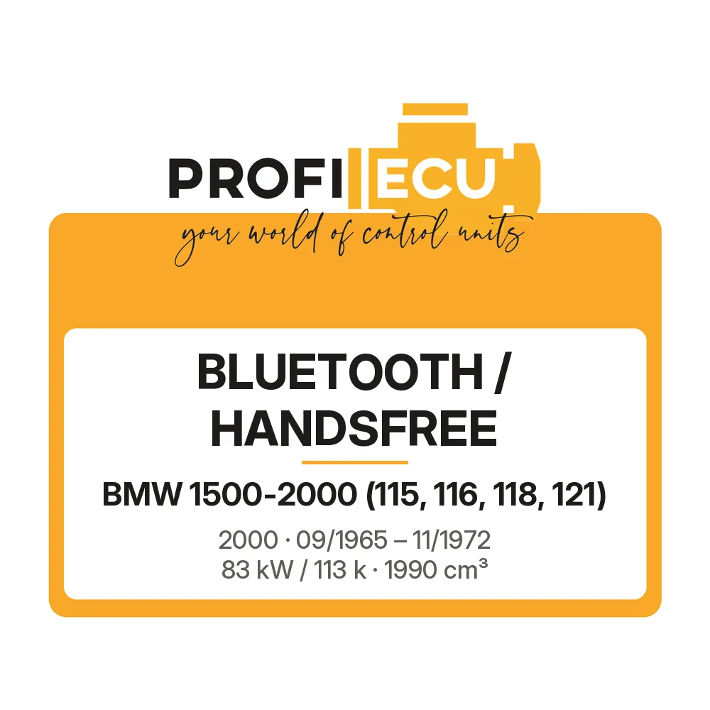 Etiketa ProfiECU: Bluetooth / Handsfree pro BMW 1500-2000 2000 83 kW