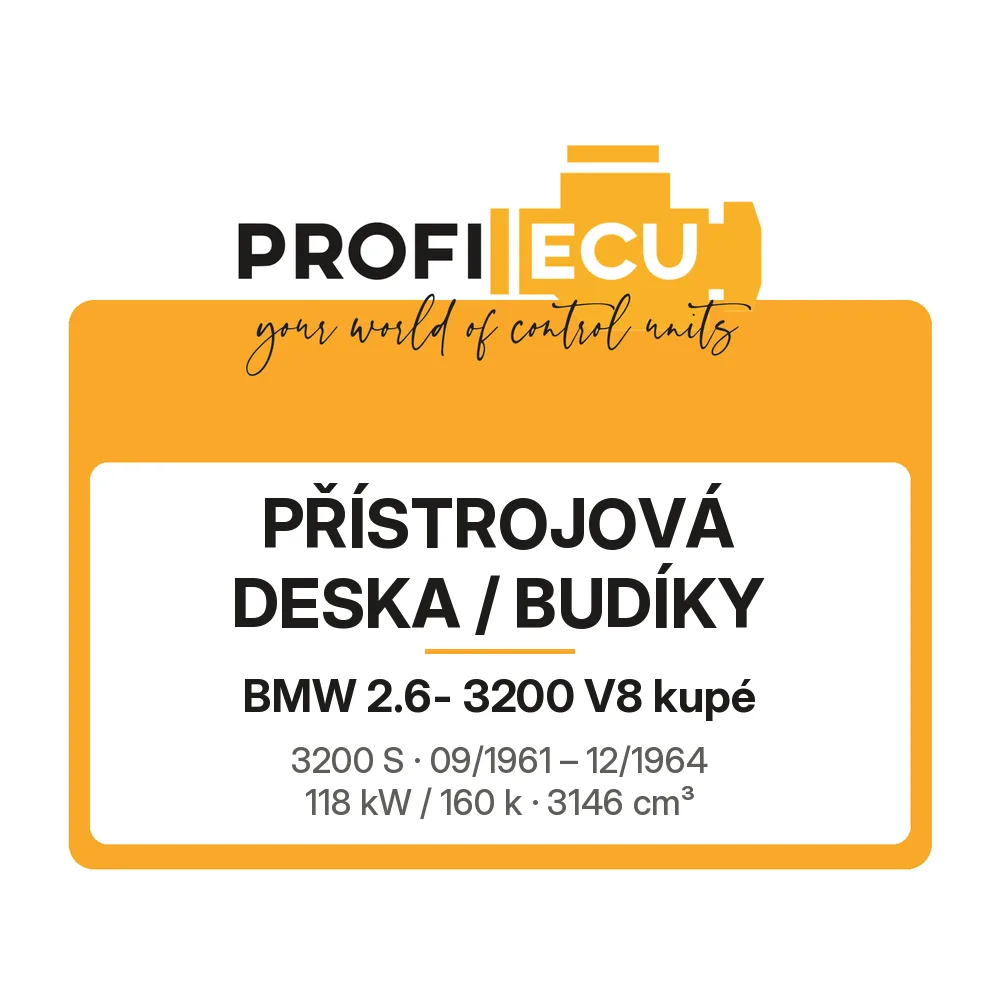 Etiketa ProfiECU: Přístrojová deska / Budíky pro BMW 2.6- 3200 V8 kupé 3200 S 118 kW