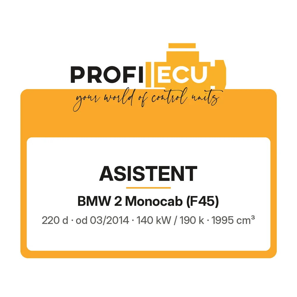 Etiketa ProfiECU: ASISTENT pro BMW 2 Monocab 220 d 140 kW