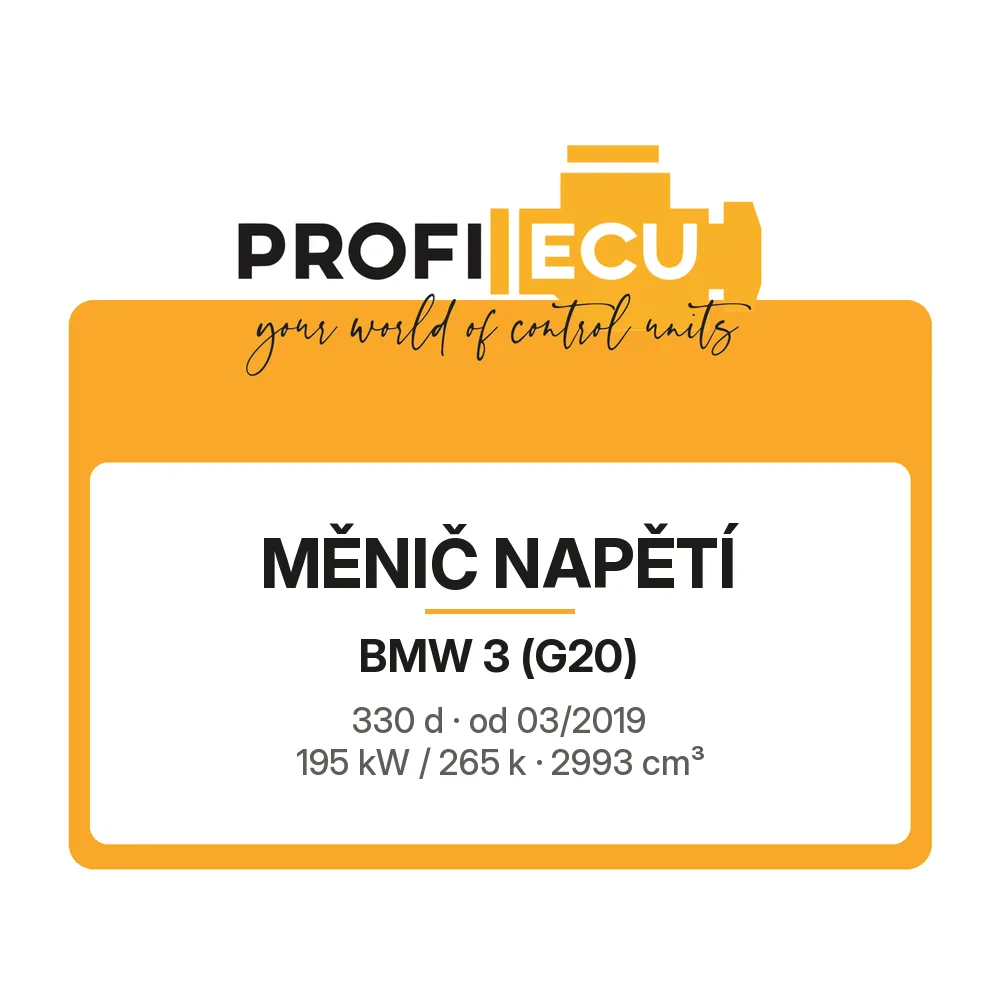 Etiketa ProfiECU: Měnič napětí pro BMW 3 330 d 195 kW