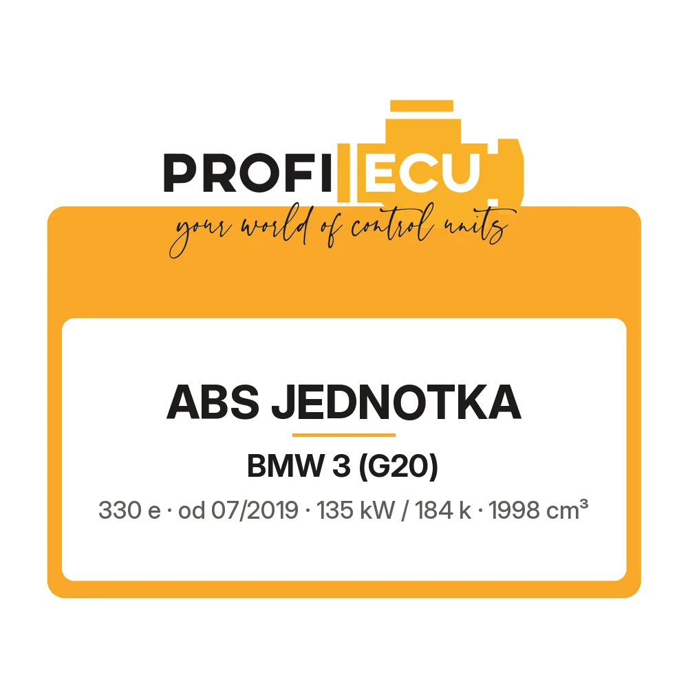 Etiketa ProfiECU: ABS jednotka pro BMW 3 330 e 135 kW