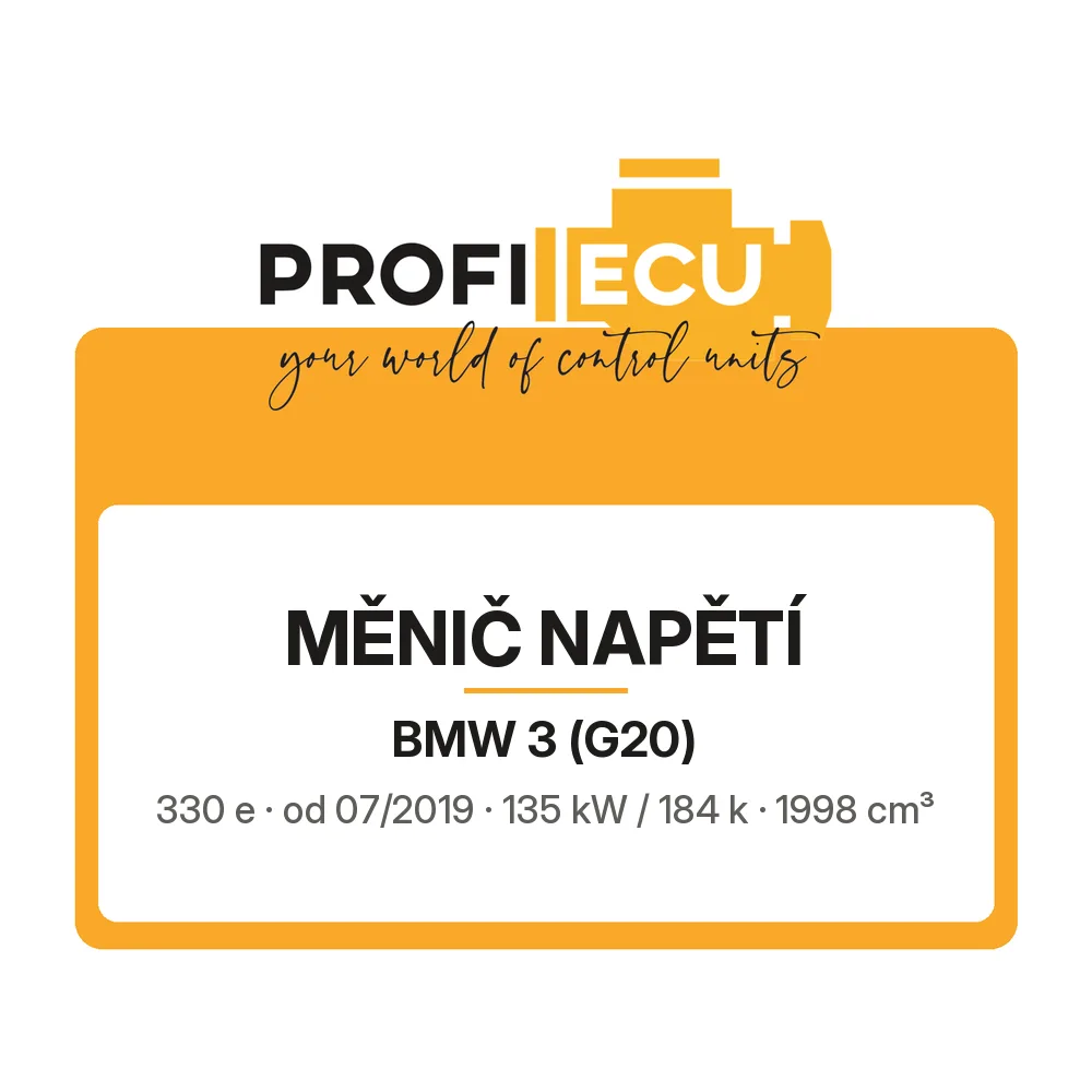 Etiketa ProfiECU: Měnič napětí pro BMW 3 330 e 135 kW