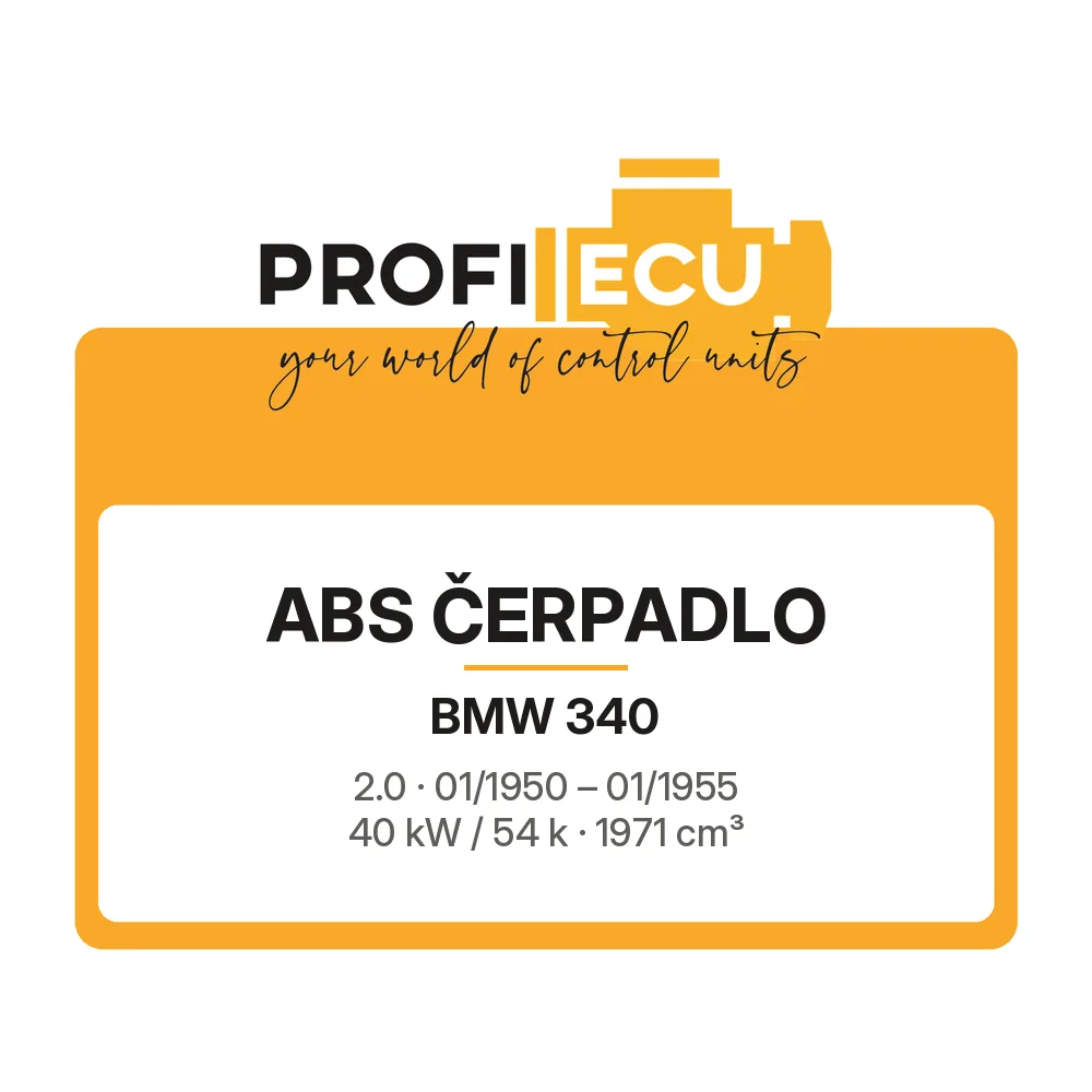 Etiketa ProfiECU: ABS čerpadlo pro BMW 340 2.0 40 kW