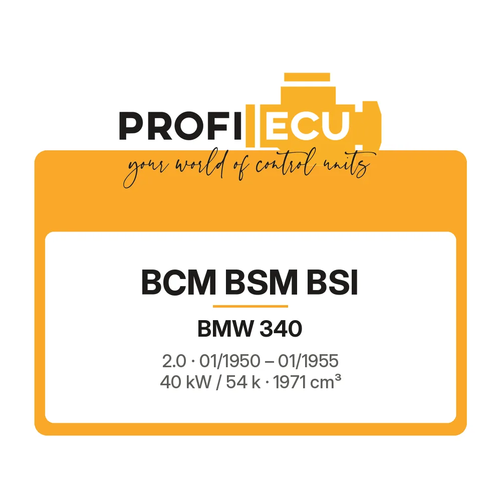 Etiketa ProfiECU: BCM BSM BSI pro BMW 340 2.0 40 kW
