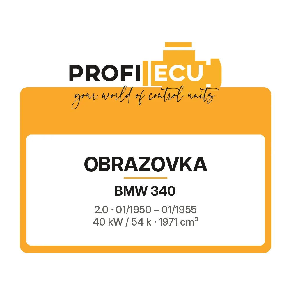 Etiketa ProfiECU: Obrazovka pro BMW 340 2.0 40 kW