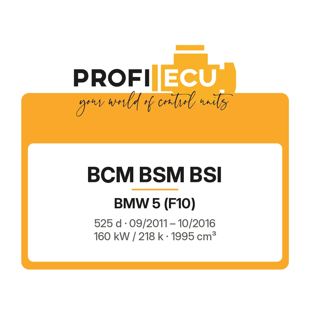 Etiketa ProfiECU: BCM BSM BSI pro BMW 5 525 d 160 kW