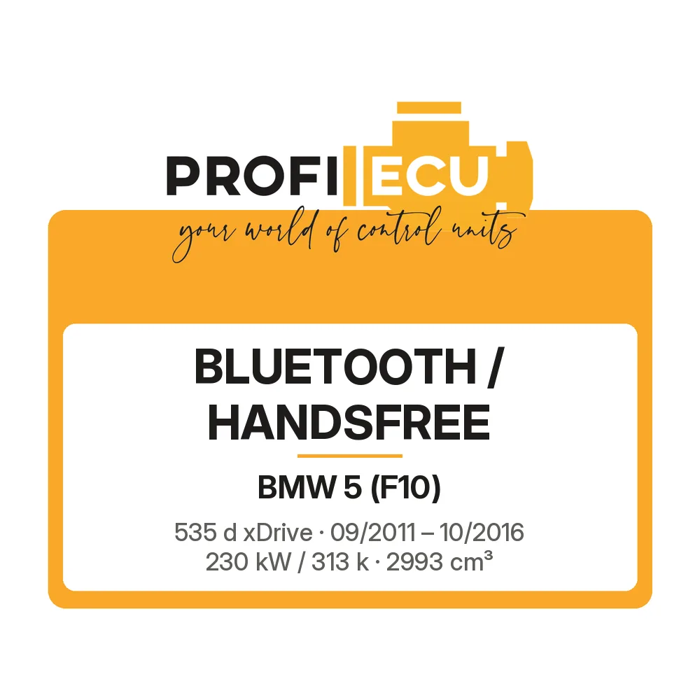 Etiketa ProfiECU: Bluetooth / Handsfree pro BMW 5 535 d xDrive 230 kW