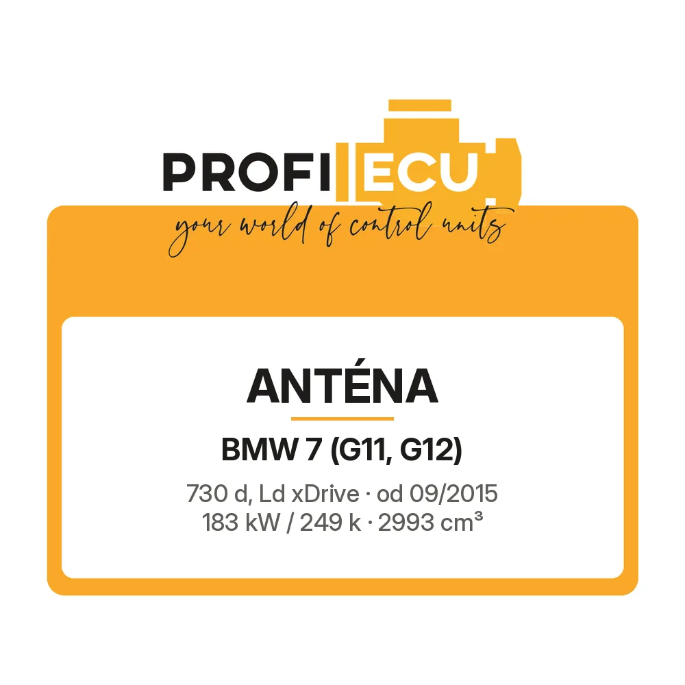 Etiketa ProfiECU: Anténa pro BMW 7 730 d, Ld xDrive 183 kW