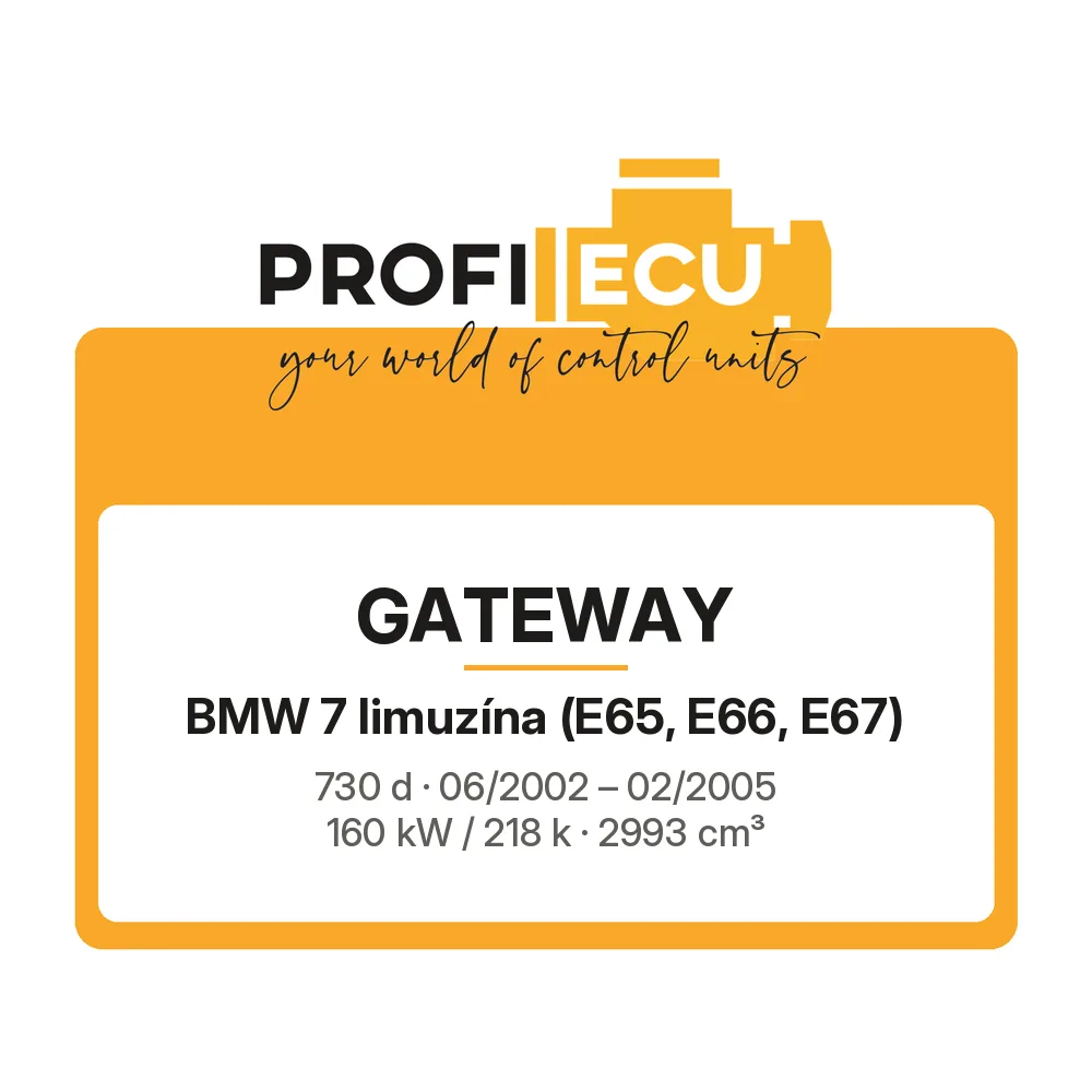 Etiketa ProfiECU: GATEWAY pro BMW 7 limuzína 730 d 160 kW
