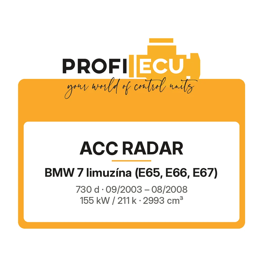 Etiketa ProfiECU: ACC Radar pro BMW 7 limuzína 730 d 155 kW