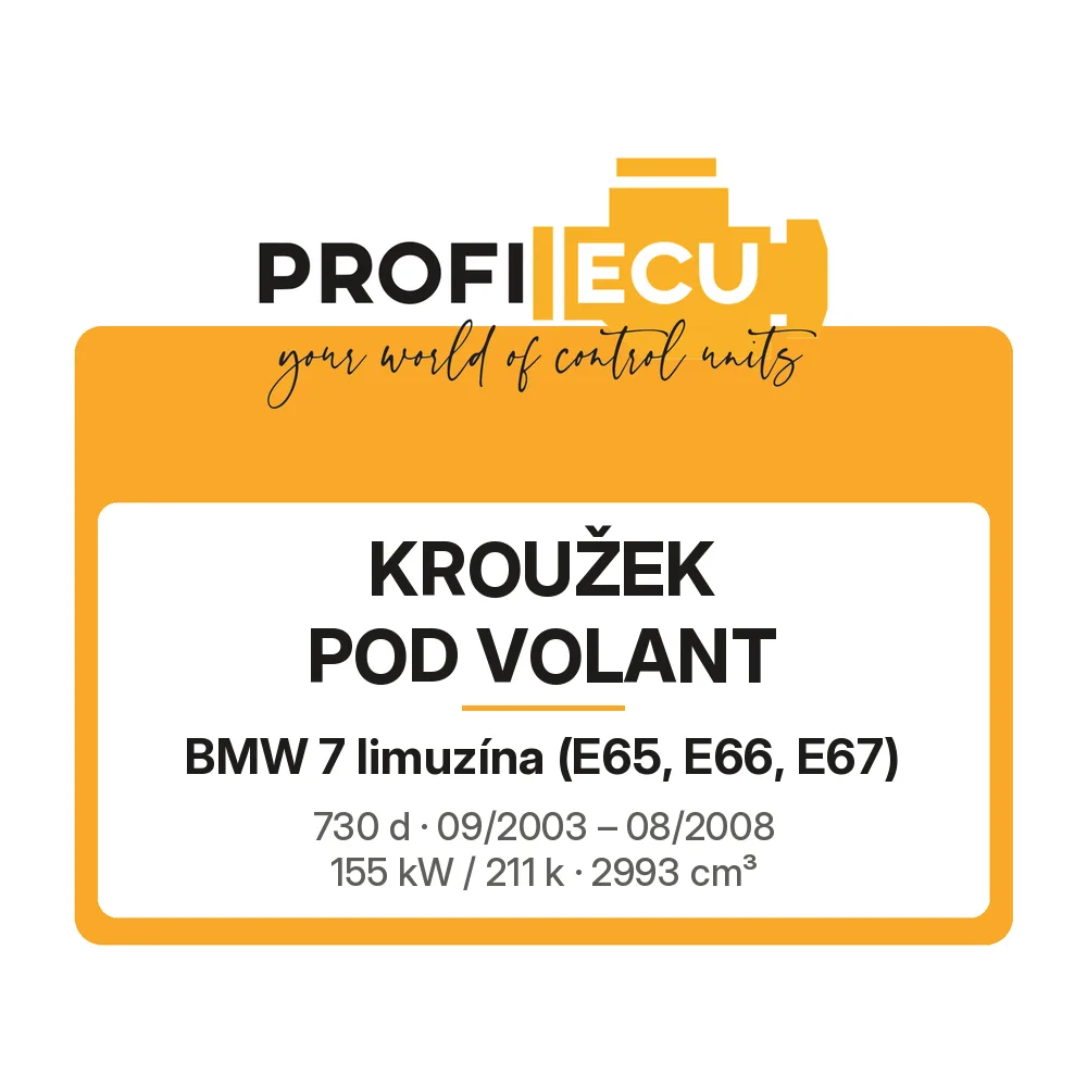 Etiketa ProfiECU: Kroužek pod volant pro BMW 7 limuzína 730 d 155 kW