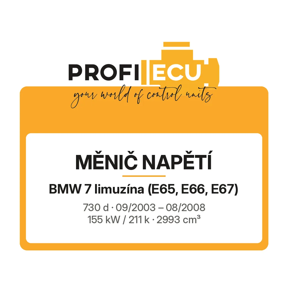 Etiketa ProfiECU: Měnič napětí pro BMW 7 limuzína 730 d 155 kW