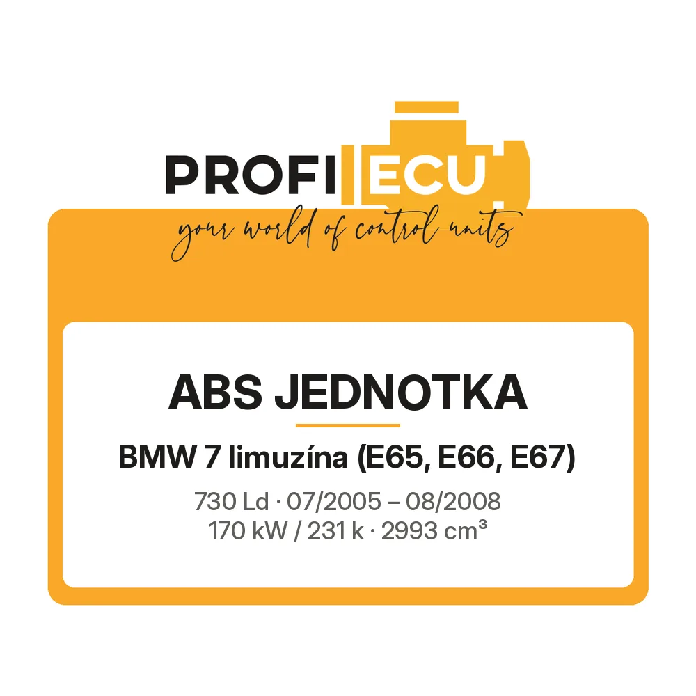 Etiketa ProfiECU: ABS jednotka pro BMW 7 limuzína 730 Ld 170 kW