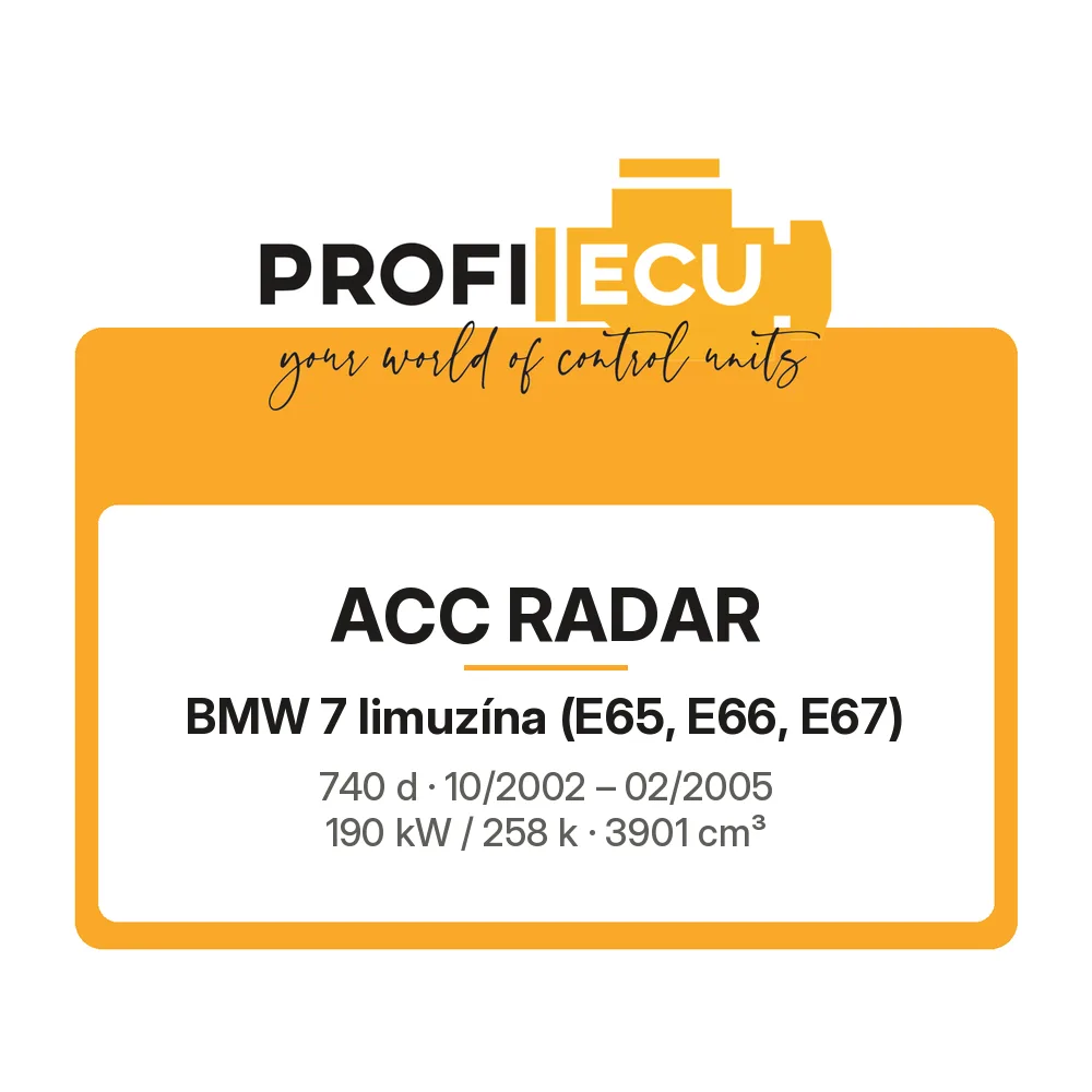 Etiketa ProfiECU: ACC Radar pro BMW 7 limuzína 740 d 190 kW