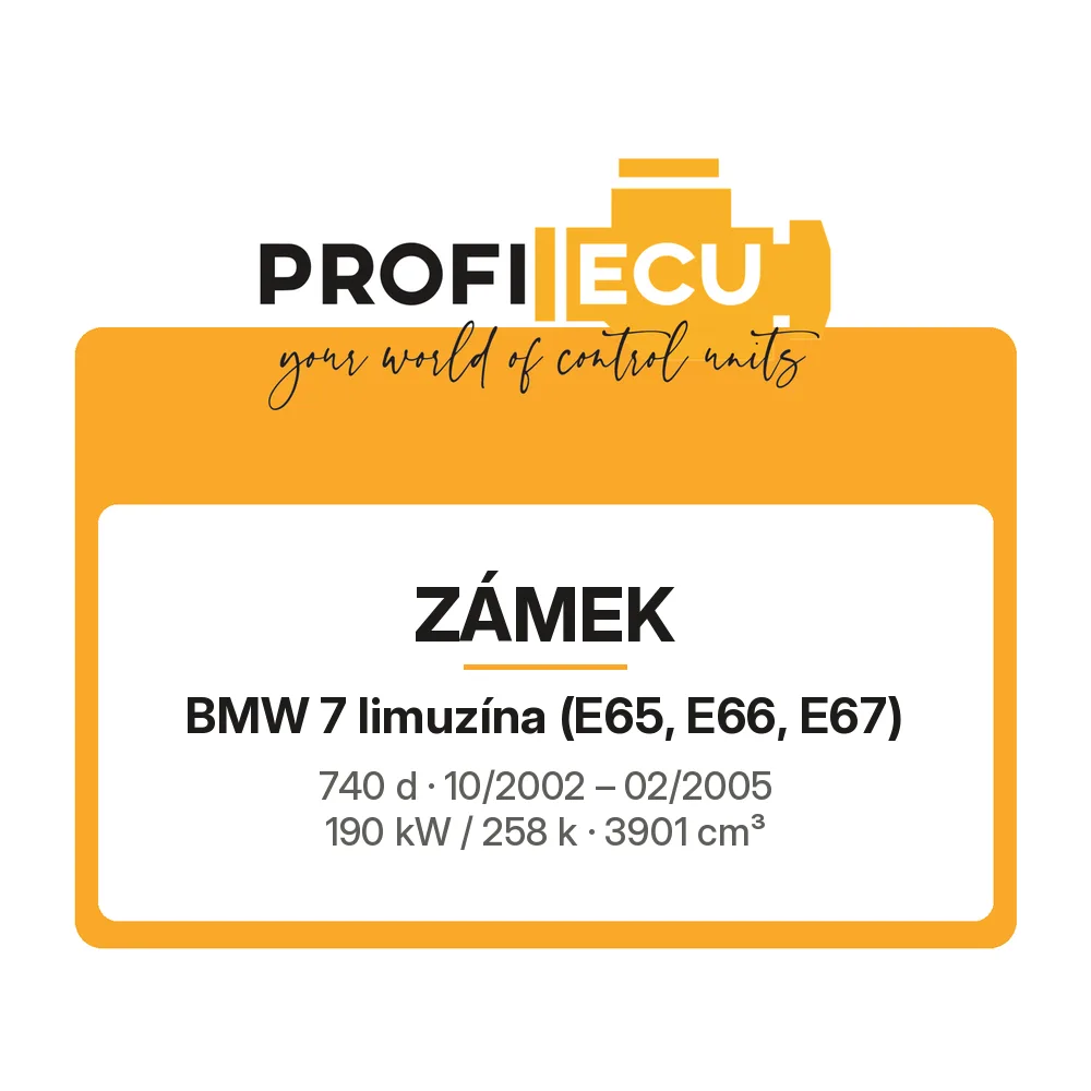 Etiketa ProfiECU: Zámek pro BMW 7 limuzína 740 d 190 kW