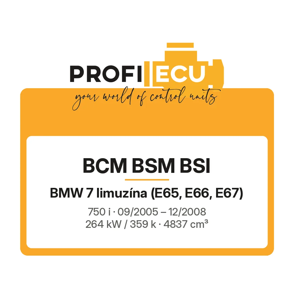 Etiketa ProfiECU: BCM BSM BSI pro BMW 7 limuzína 750 i 264 kW