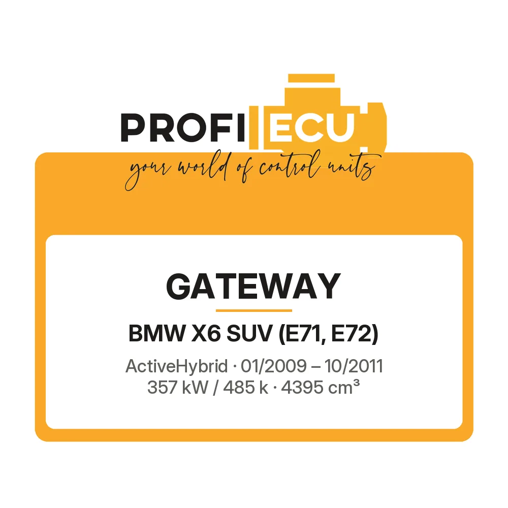 Etiketa ProfiECU: GATEWAY pro BMW X6 SUV ActiveHybrid 357 kW