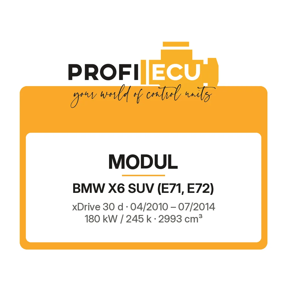Etiketa ProfiECU: Modul pro BMW X6 SUV xDrive 30 d 180 kW