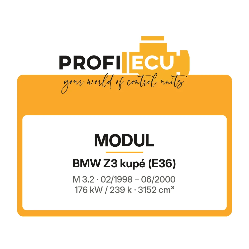 Etiketa ProfiECU: Modul pro BMW Z3 kupé M 3.2 176 kW