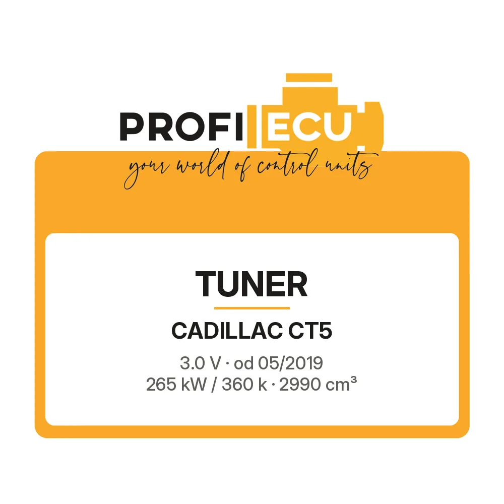 Etiketa ProfiECU: Tuner pro Cadillac CT5 3.0 V 265 kW