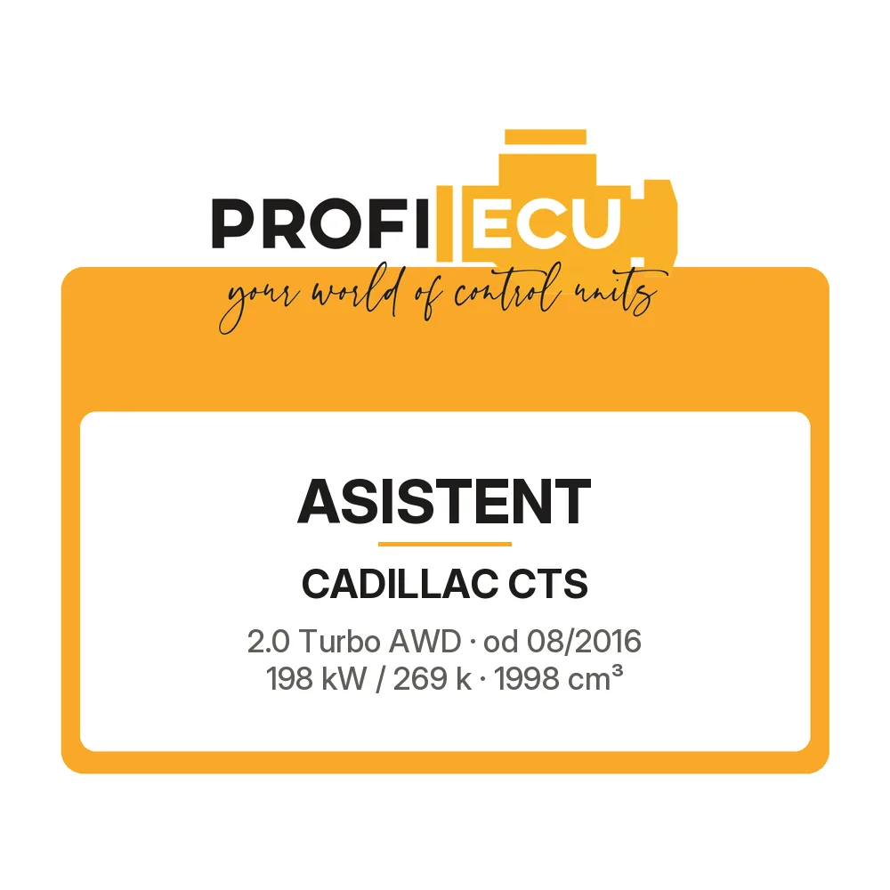 Etiketa ProfiECU: ASISTENT pro Cadillac CTS 2.0 Turbo AWD 198 kW