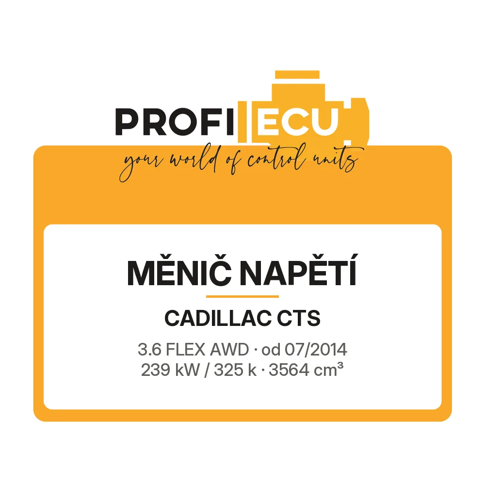 Etiketa ProfiECU: Měnič napětí pro Cadillac CTS 3.6 FLEX AWD 239 kW