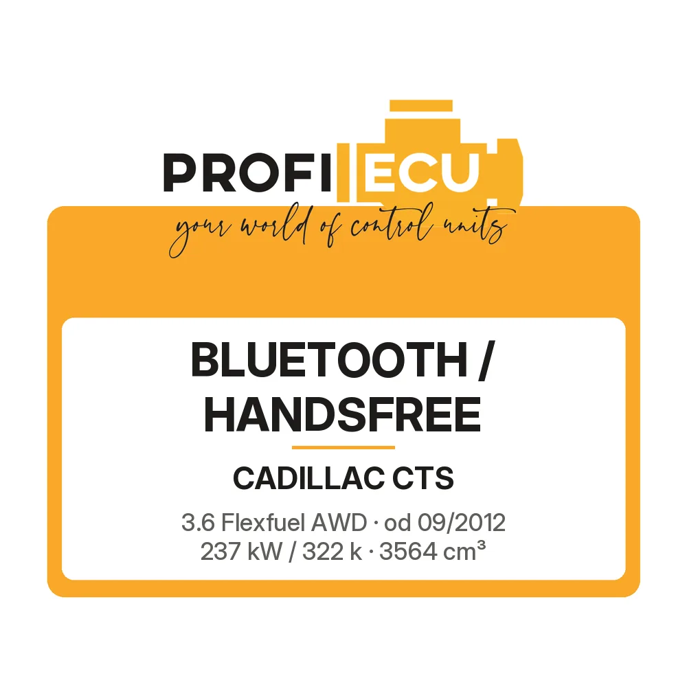 Etiketa ProfiECU: Bluetooth / Handsfree pro Cadillac CTS 3.6 Flexfuel AWD 237 kW