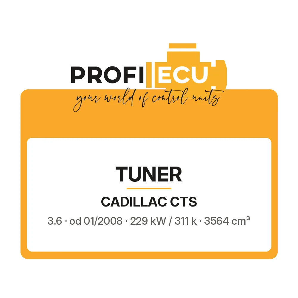 Etiketa ProfiECU: Tuner pro Cadillac CTS 3.6 229 kW