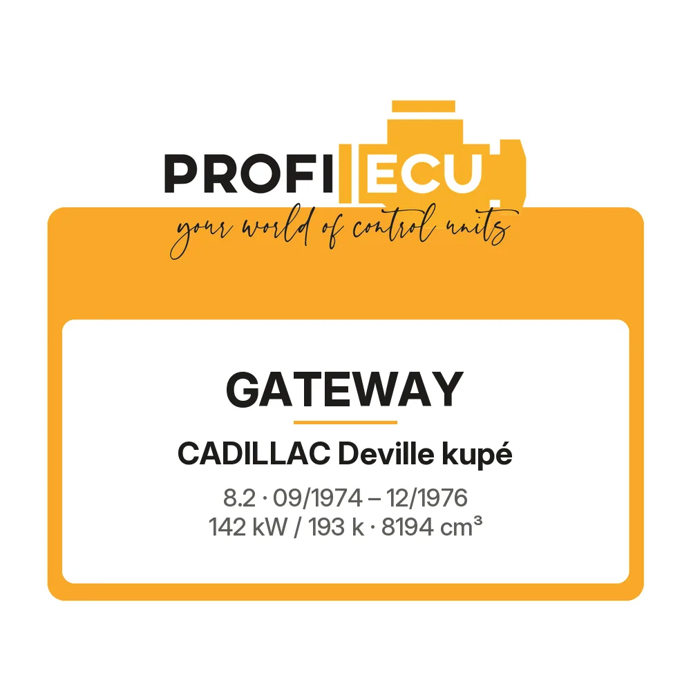 Etiketa ProfiECU: GATEWAY pro Cadillac Deville kupé 8.2 142 kW