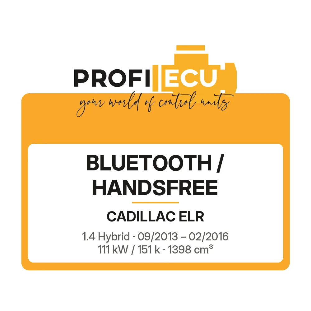 Etiketa ProfiECU: Bluetooth / Handsfree pro Cadillac ELR 1.4 Hybrid 111 kW