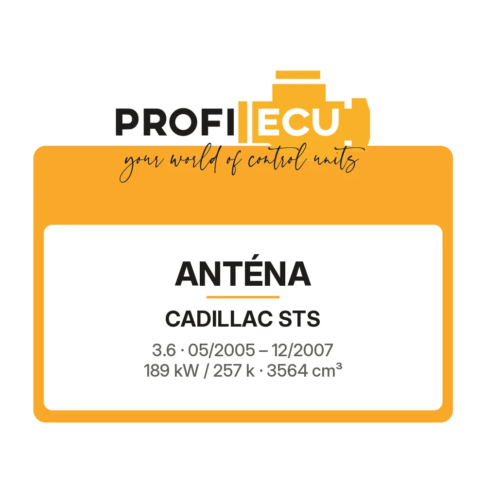 Etiketa ProfiECU: Anténa pro Cadillac STS 3.6 189 kW
