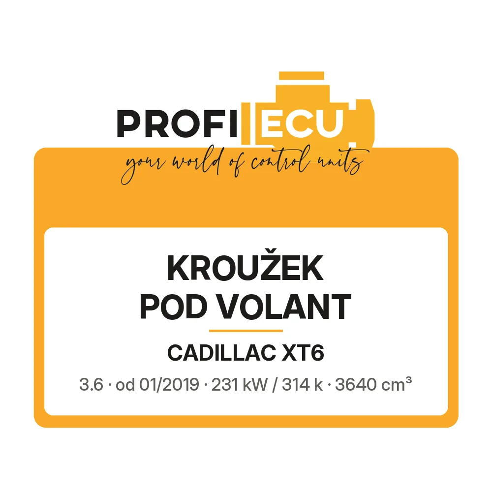 Etiketa ProfiECU: Kroužek pod volant pro Cadillac XT6 3.6 231 kW
