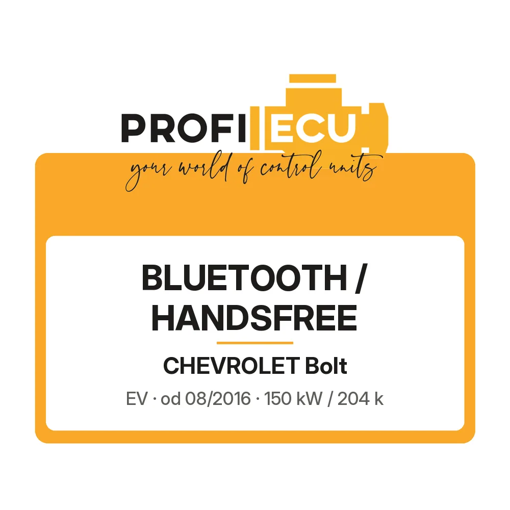Etiketa ProfiECU: Bluetooth / Handsfree pro Chevrolet Bolt EV