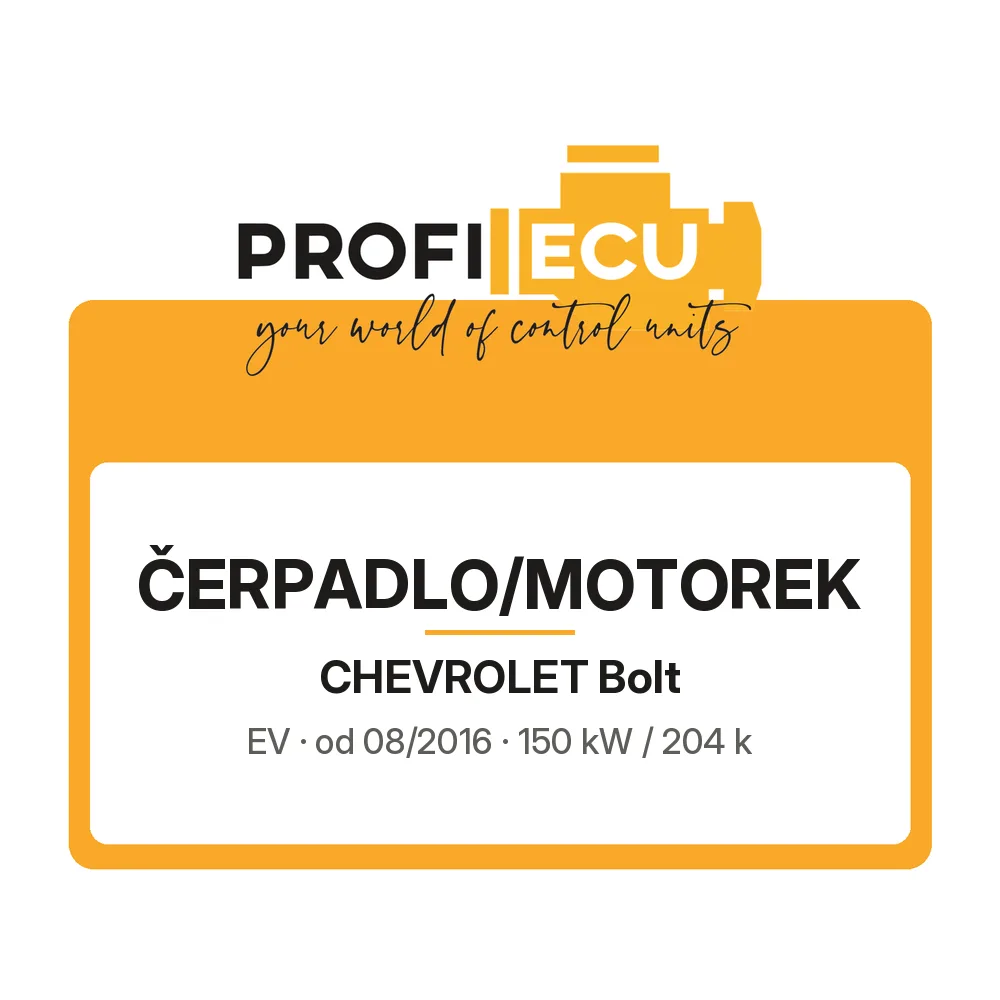 Etiketa ProfiECU: Čerpadlo/Motorek pro Chevrolet Bolt EV