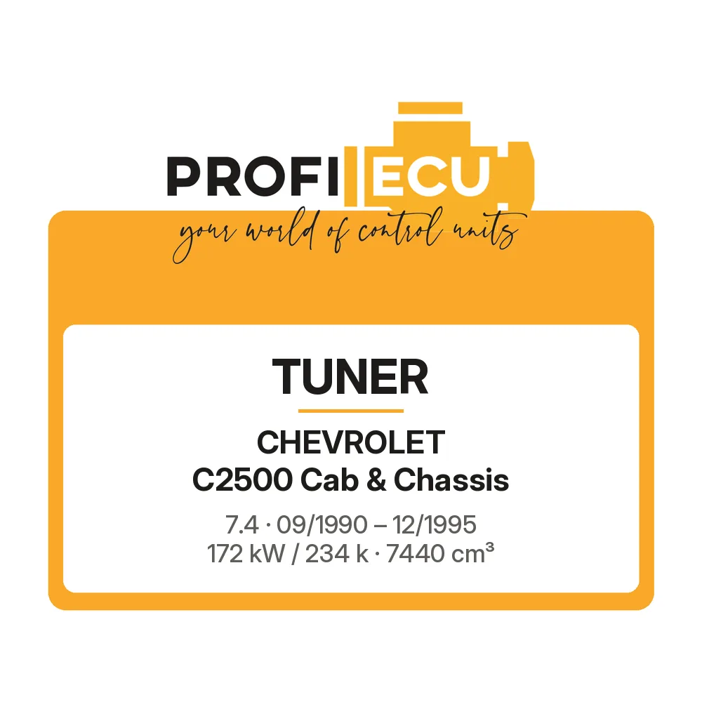 Etiketa ProfiECU: Tuner pro Chevrolet C2500 Cab & Chassis 7.4 172 kW