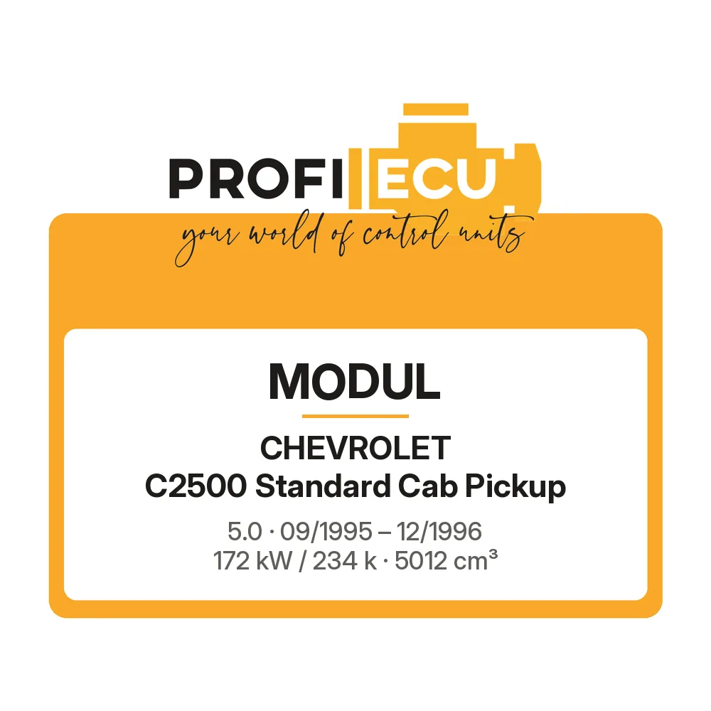 Etiketa ProfiECU: Modul pro Chevrolet C2500 Standard Cab Pickup 5.0 172 kW